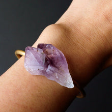 Load image into Gallery viewer, Raw Amethyst Bangle, Amethyst Bracelet