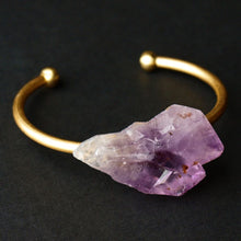 Load image into Gallery viewer, Raw Amethyst Bangle, Amethyst Bracelet