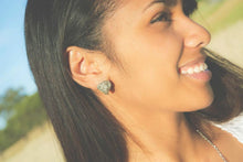 Load image into Gallery viewer, Raw Pyrite Chunk Earrings, Geo Earrings, Rock Stud Earrings