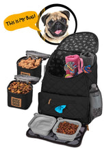 Load image into Gallery viewer, Bundle: ODG Day Away Tote Bag TM (Black), ODG Dine Away Set (Small Dogs) (Black) and ODG Weekender Backpack TM (Black)
