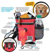 Load image into Gallery viewer, Bundle: ODG Day/Night Walking Bag (Black) and ODG Dine Away Set TM (Med/Lg Dogs) (Black)
