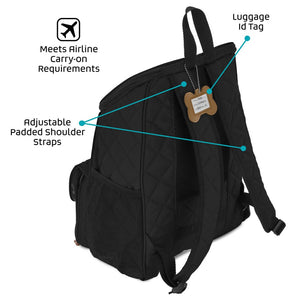 Bundle: ODG Week Away Bag TM (Med/Lg Dogs) (Black) and ODG Weekender Backpack TM (Black)