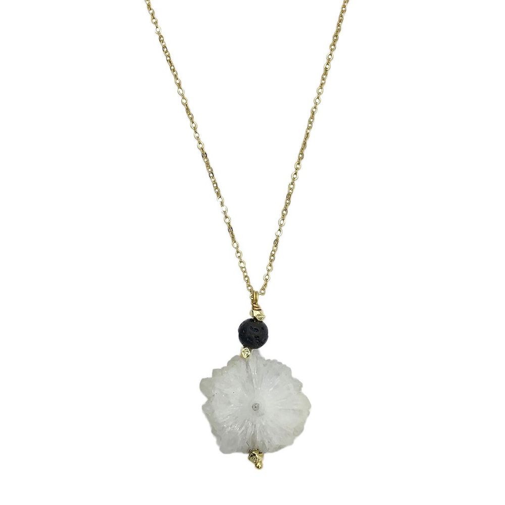 Solar Quartz Lava Necklace