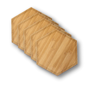 Wooden Coasters 4" (18 Shape / Wood Options) 4-Pack