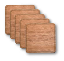 Load image into Gallery viewer, Wooden Coasters 4&quot; (18 Shape / Wood Options) 4-Pack
